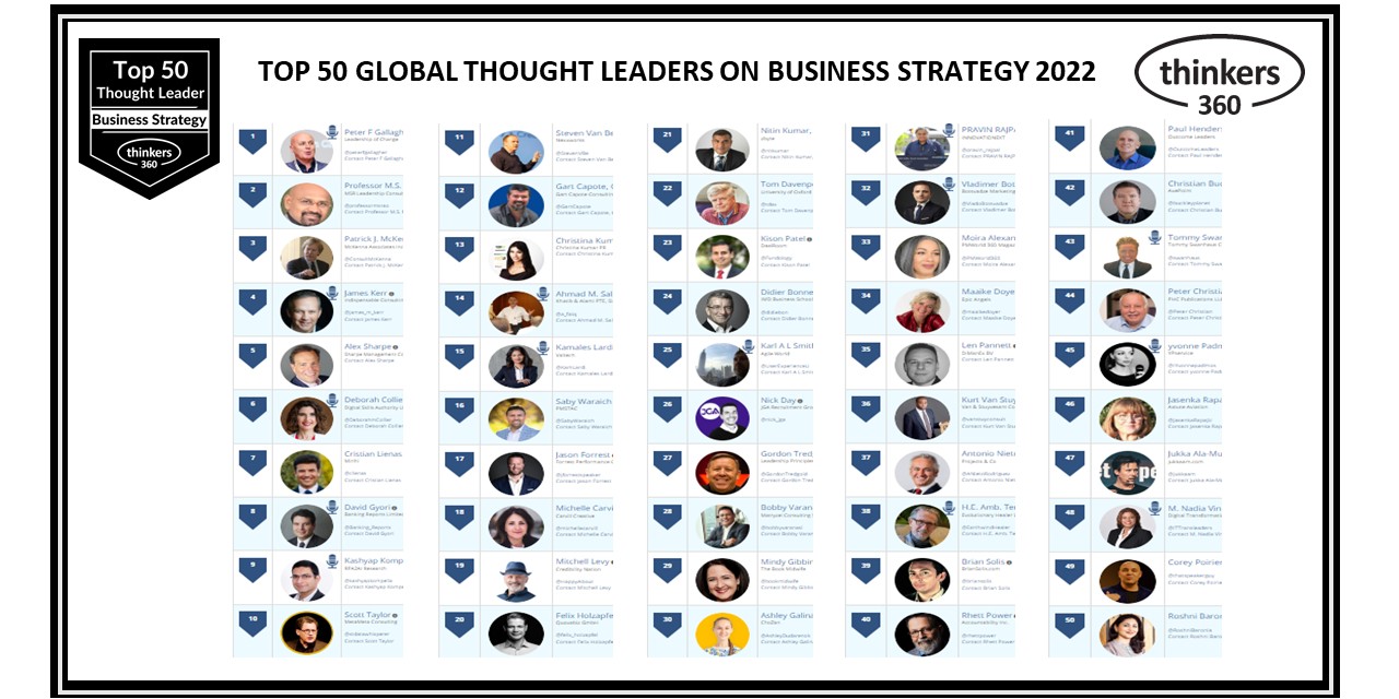 Top 50 Global Thought Leaders and Influencers on Business Strategy 2022