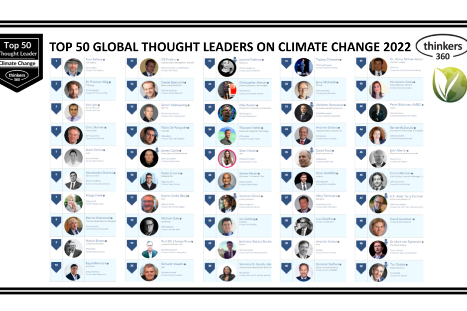 Top 50 Climate Change 2022 Influencers on Climate Change