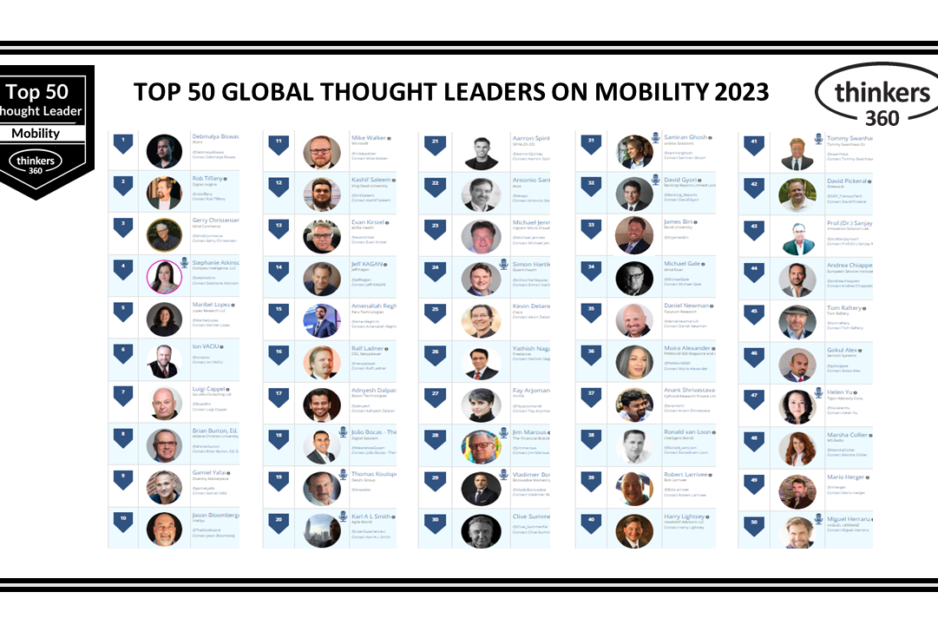 T360-Mobility Leaderboard-2023 Influencers on Mobility