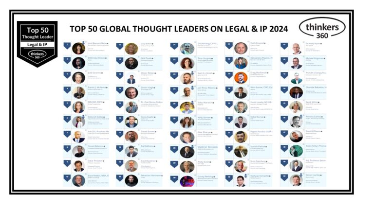 Thinkers360 - Top 50 Global Thought Leaders and Influencers on Legal & IP 2024