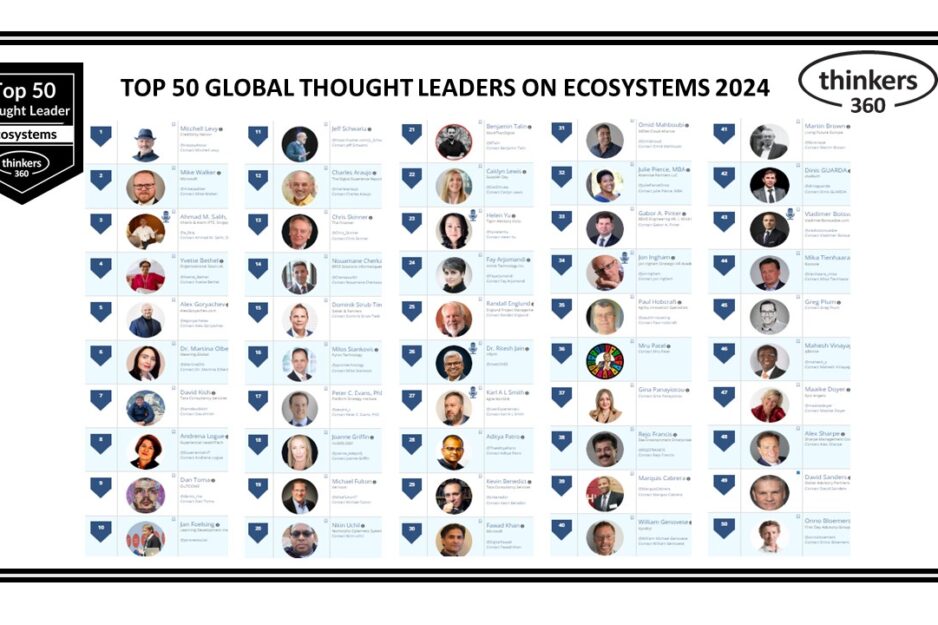 Top 50 Global Thought Leaders and Influencers on Ecosystems 2024 Top 50 Global Thought Leaders and Influencers on Ecosystems 2024