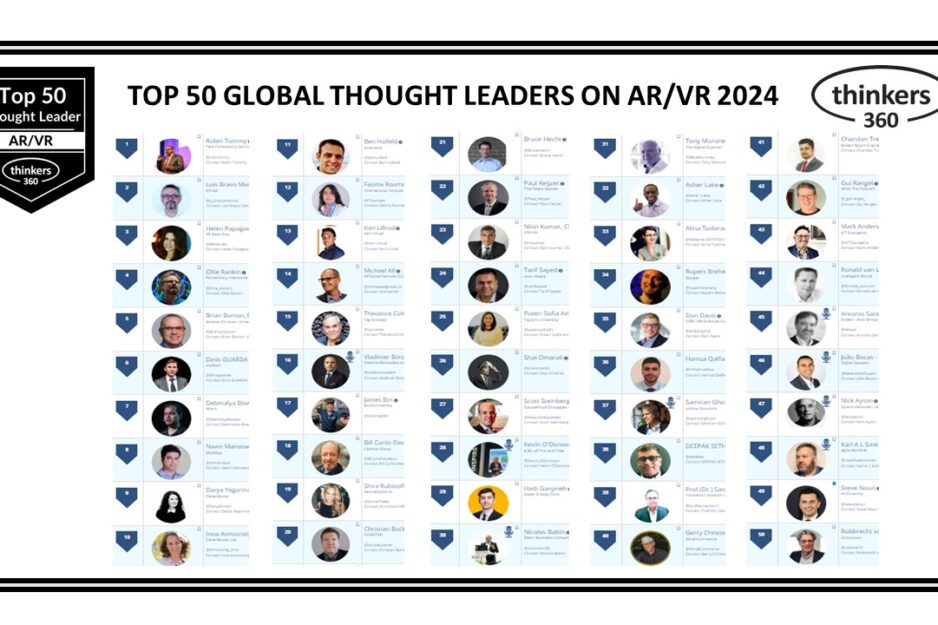 Top 50 Global Thought Leaders and Influencers on AR/VR 2024 Top 50 Global Thought Leaders and Influencers on AR/VR 2024