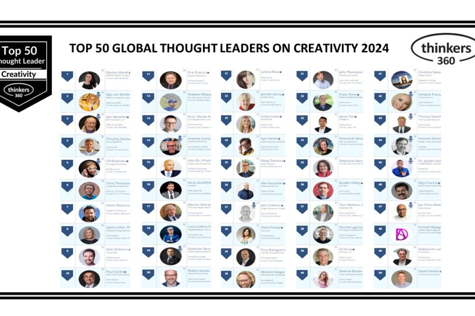 Top 50 Global Thought Leaders and Influencers on Creativity 2024 Top 50 Global Thought Leaders and Influencers on Creativity 2024