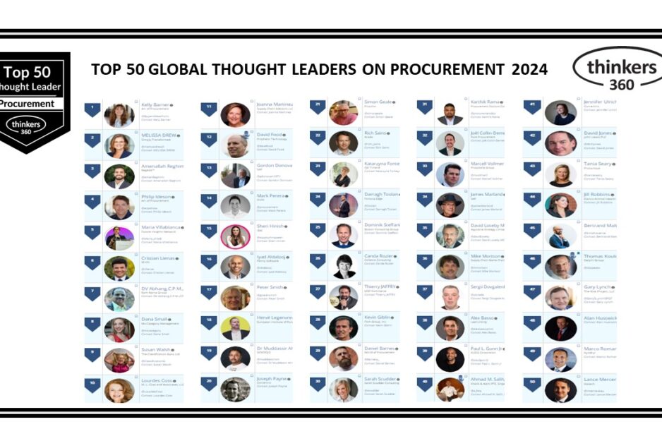 Top 50 Global Thought Leaders and Influencers on Procurement 2024 Top 50 Global Thought Leaders and Influencers on Procurement 2024