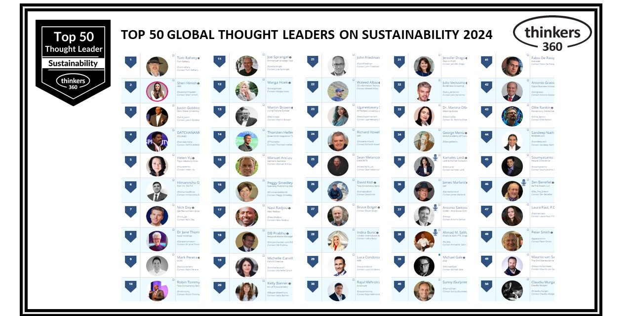 Top 50 Global Thought Leaders and Influencers on Sustainability 2024