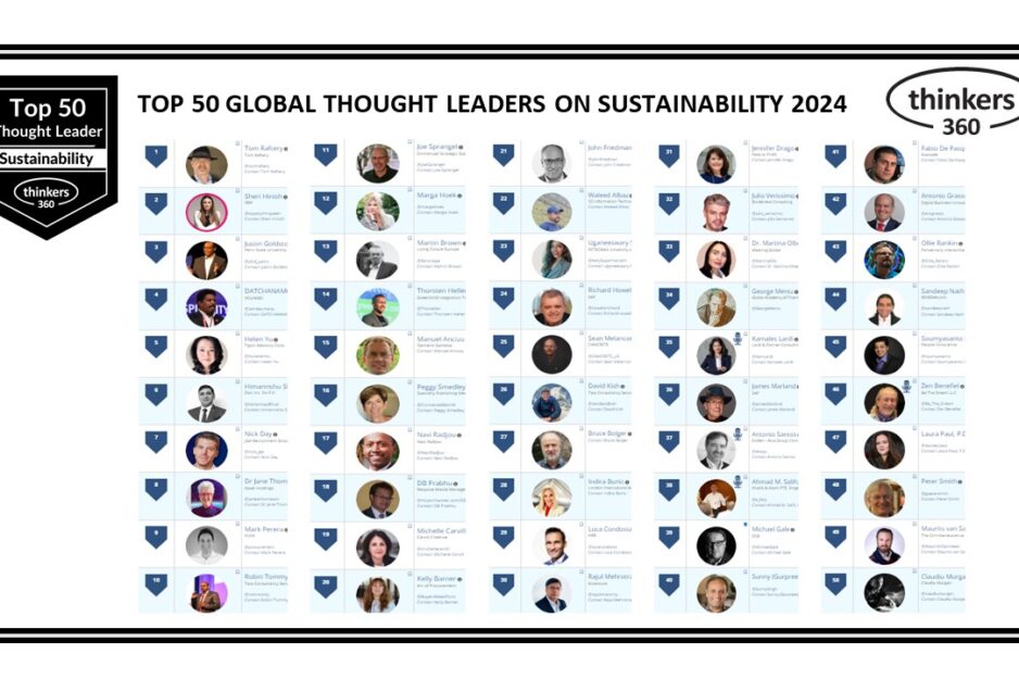 Top 50 Global Thought Leaders and Influencers on Sustainability 2024 Top 50 Global Thought Leaders and Influencers on Sustainability 2024