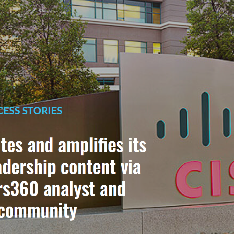 Thinkers360 - CISCO Customer Success Story