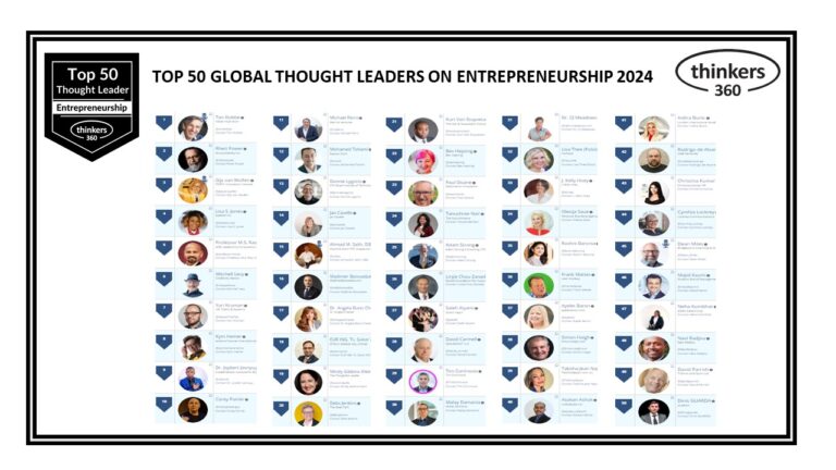 Top 50 Global Thought Leaders and Influencers on Entrepreneurship 2024