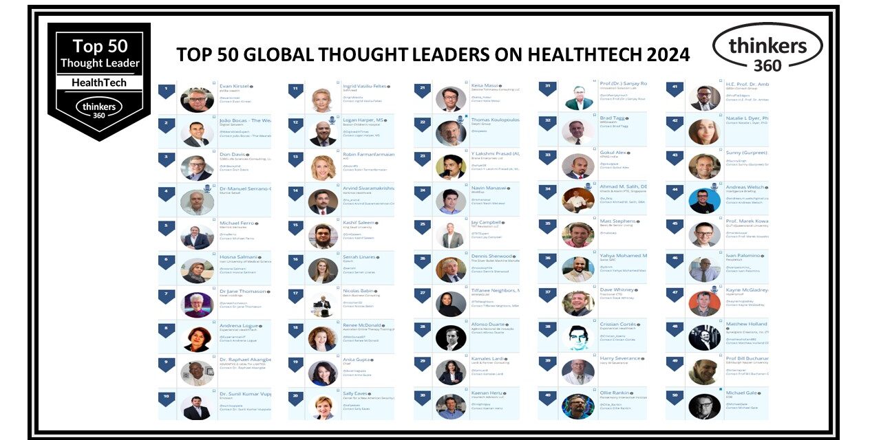 Top 50 Global Thought Leaders and Influencers on HealthTech 2024