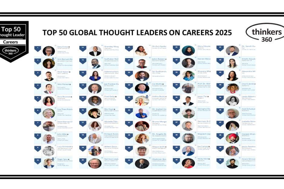 Top 50 Global Thought Leaders and Influencers on Careers 2025 Top 50 Global Thought Leaders and Influencers on Careers 2025
