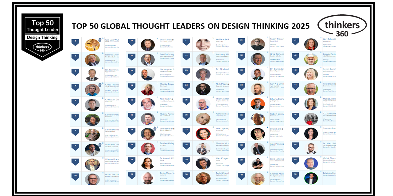 Top 50 Global Thought Leaders and Influencers on Design Thinking 2025
