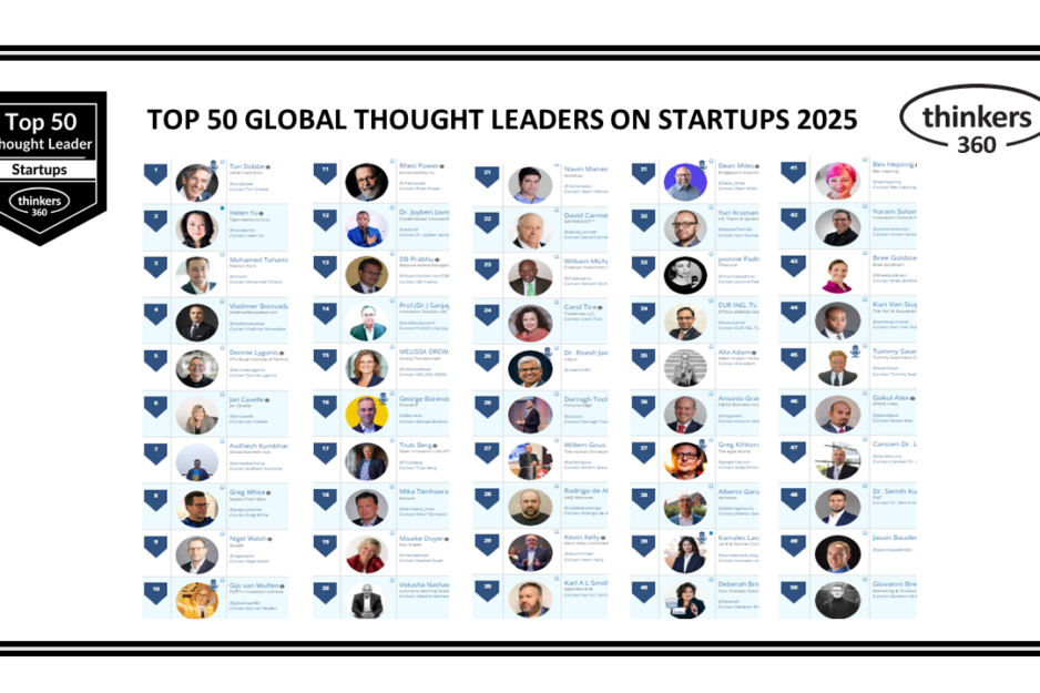 Top 50 Global Thought Leaders and Influencers on Startups 2025 Top 50 Global Thought Leaders and Influencers on Startups 2025