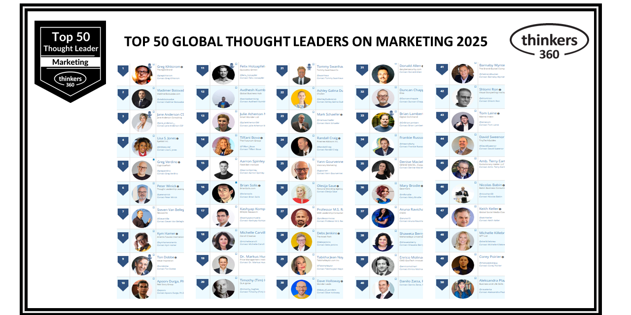 Top 50 Global Thought Leaders and Influencers on Marketing 2025 Top 50 Global Thought Leaders and Influencers on Marketing 2025