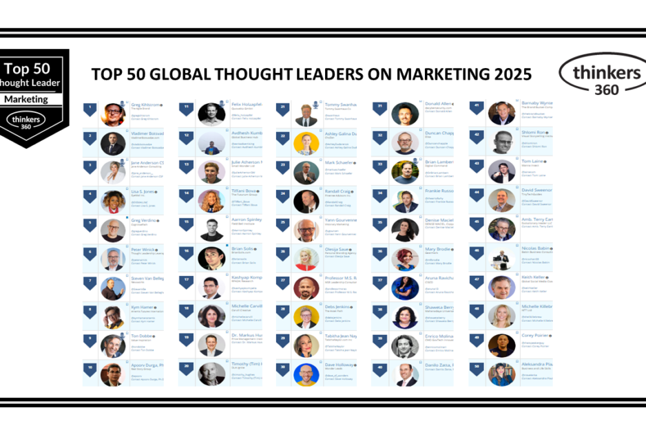 Top 50 Global Thought Leaders and Influencers on Marketing 2025 Top 50 Global Thought Leaders and Influencers on Marketing 2025