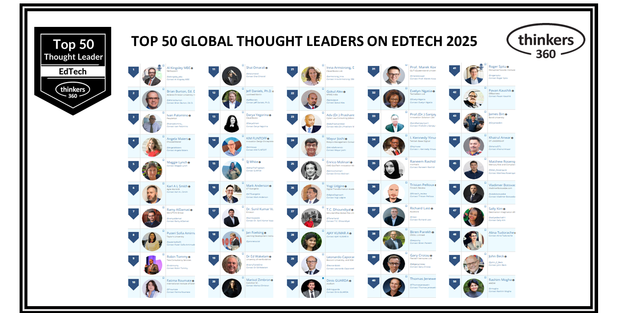 Top 50 Global Thought Leaders and Influencers on EdTech 2025