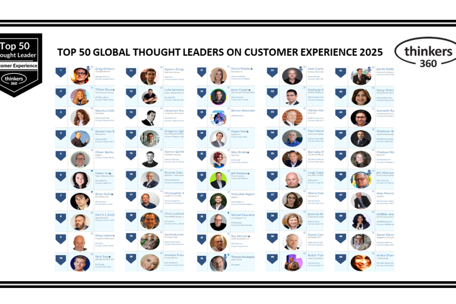 Top 50 Global Thought Leaders and Influencers on Customer Experience 2025 Top 50 Global Thought Leaders and Influencers on Customer Experience 2025