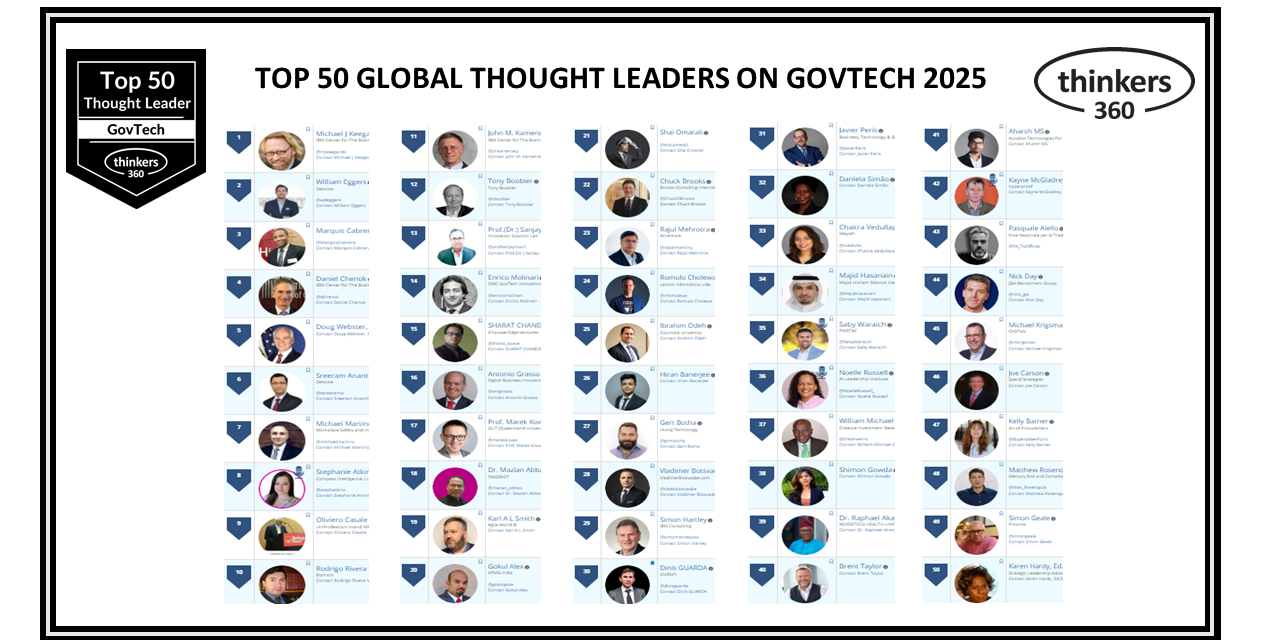 Top 50 Global Thought Leaders and Influencers on GovTech 2025