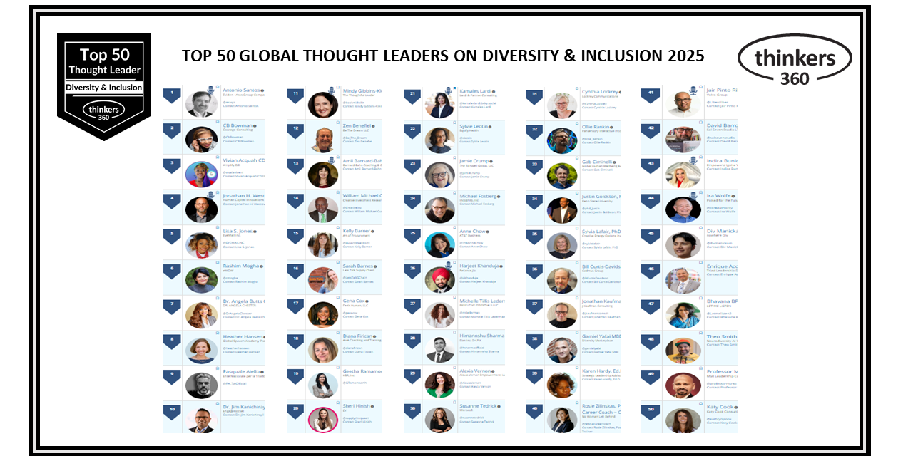 Top 50 Global Thought Leaders and Influencers on Diversity & Inclusion 2025 Top 50 Global Thought Leaders and Influencers on Diversity & Inclusion 2025