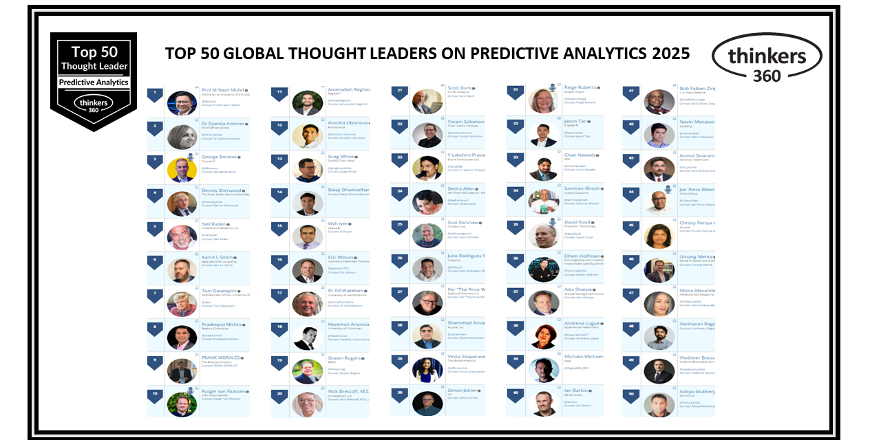 Top 50 Global Thought Leaders and Influencers on Predictive Analytics 2025 Top 50 Global Thought Leaders and Influencers on Predictive Analytics 2025
