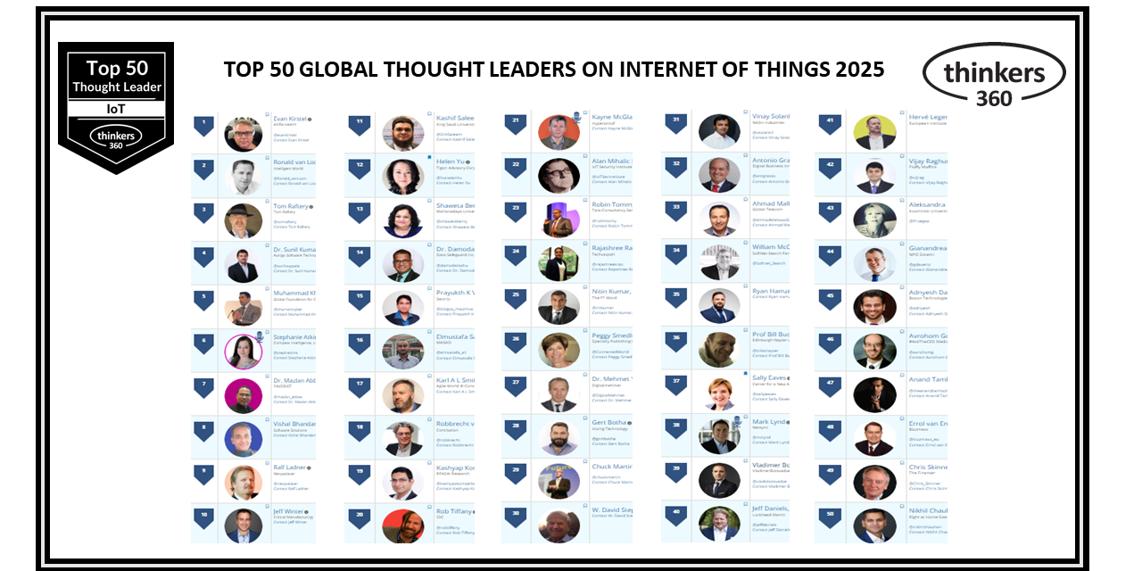 Top 50 Global Thought Leaders and Influencers on Internet of Things 2025
