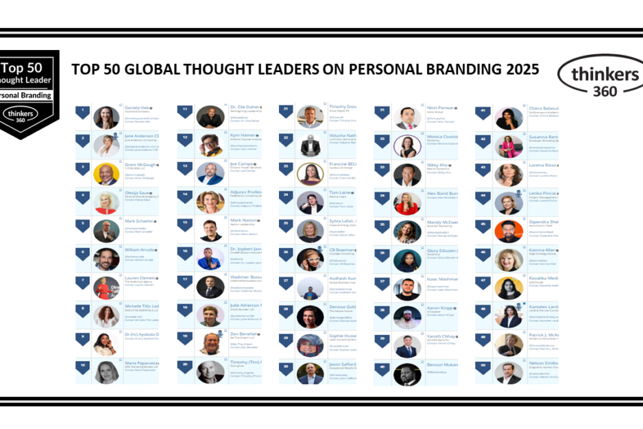 Top 50 Global Thought Leaders and Influencers on Personal Branding 2025 Top 50 Global Thought Leaders and Influencers on Personal Branding 2025