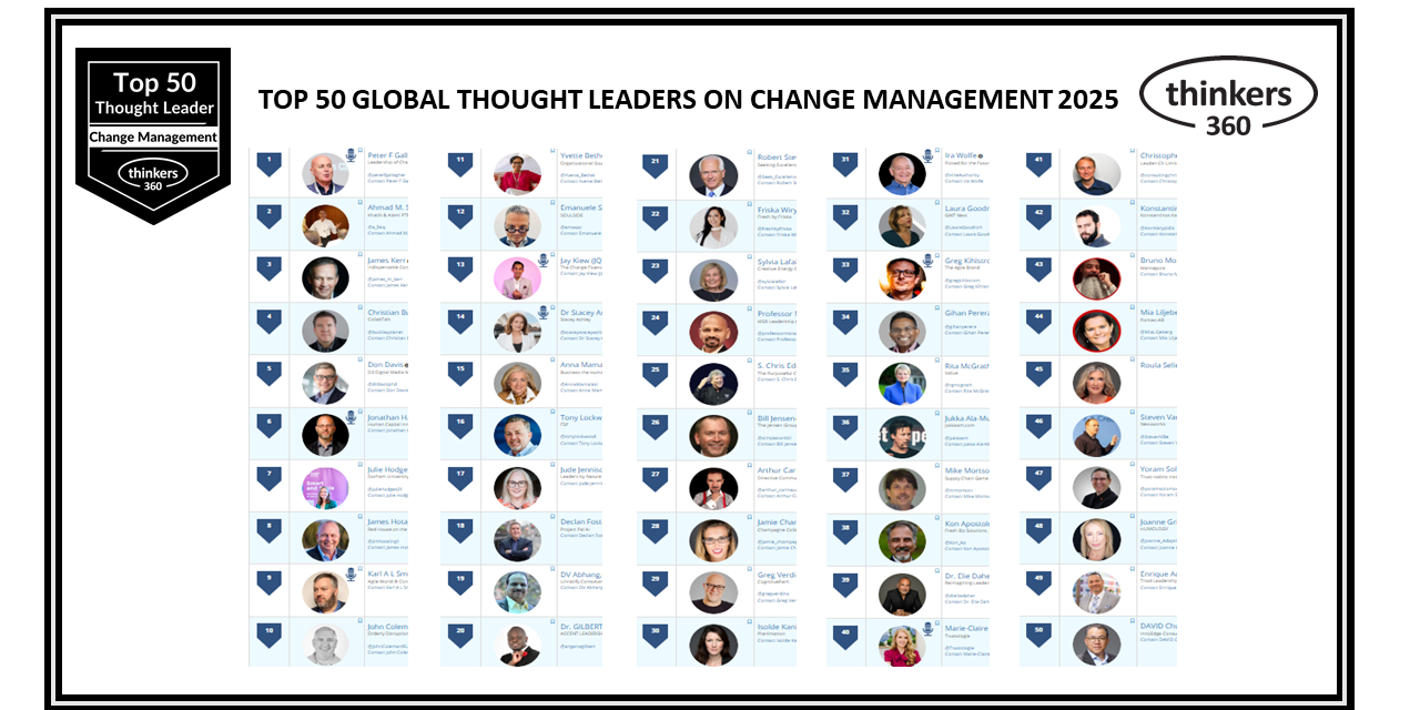 Top 50 Global Thought Leaders and Influencers on Change Management 2025 Top 50 Global Thought Leaders and Influencers on Change Management 2025