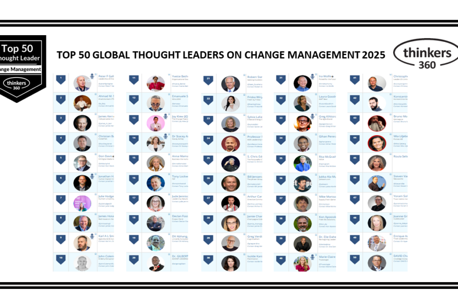 Top 50 Global Thought Leaders and Influencers on Change Management 2025 Top 50 Global Thought Leaders and Influencers on Change Management 2025