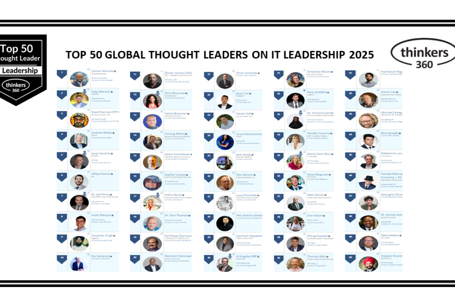 Top 50 Global Thought Leaders and Influencers on IT Leadership 2025 Top 50 Global Thought Leaders and Influencers on IT Leadership 2025