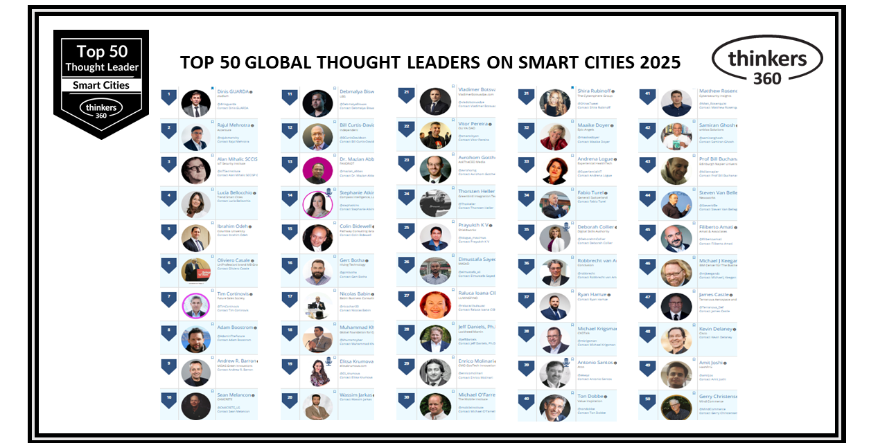 Top 50 Global Thought Leaders and Influencers on Smart Cities 2025