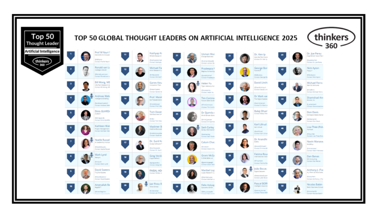 Top 50 Global Thought Leaders and Influencers on Artificial Intelligence 2025