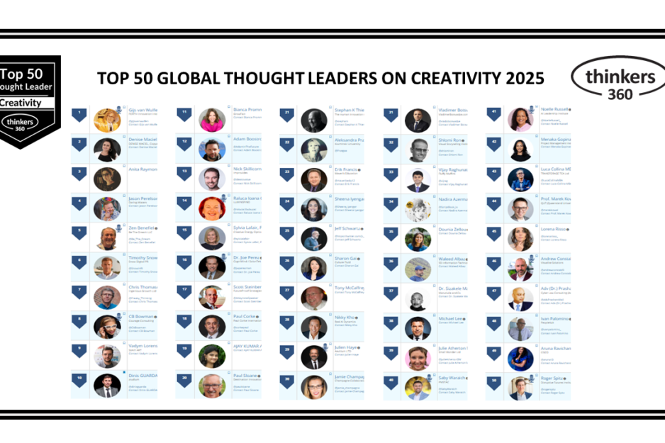 Top 50 Global Thought Leaders and Influencers on Creativity 2025 Top 50 Global Thought Leaders and Influencers on Creativity 2025