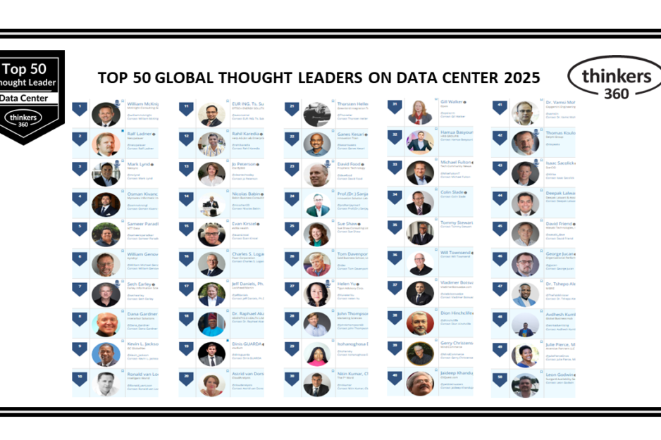 Top 50 Global Thought Leaders and Influencers on Data Center 2025 Top 50 Global Thought Leaders and Influencers on Data Center 2025