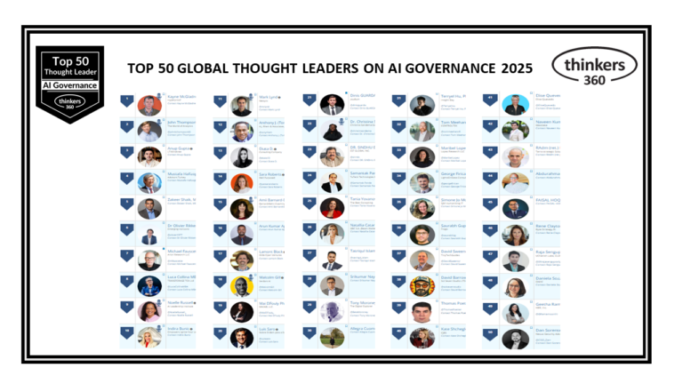 Top 50 Global Thought Leaders and Influencers on AI Governance 2025
