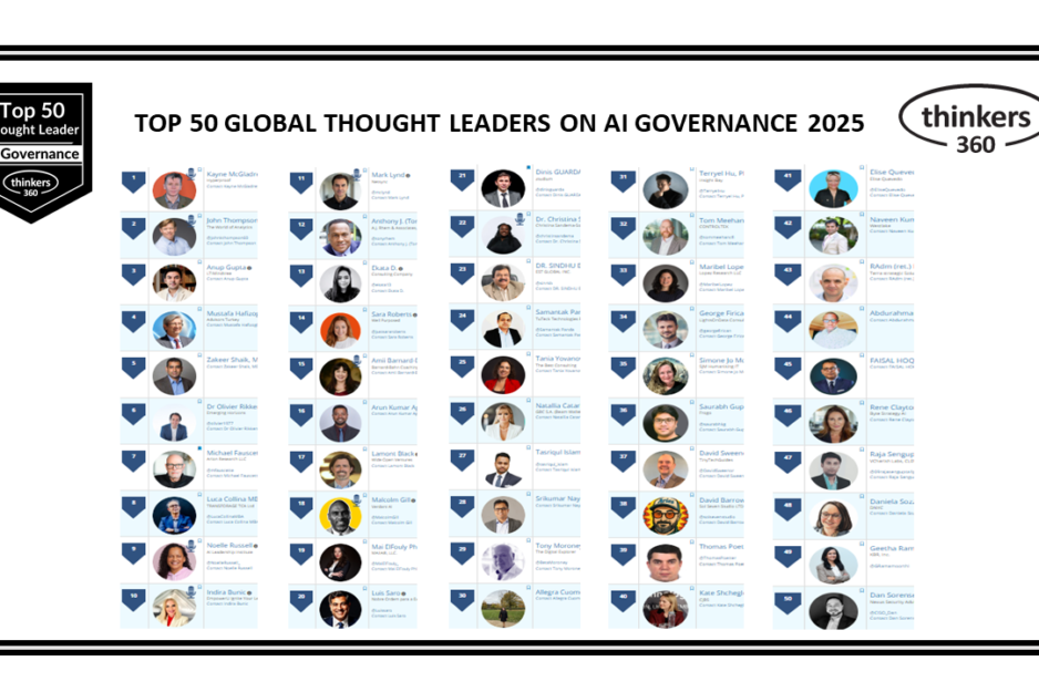 Top 50 Global Thought Leaders and Influencers on AI Governance 2025