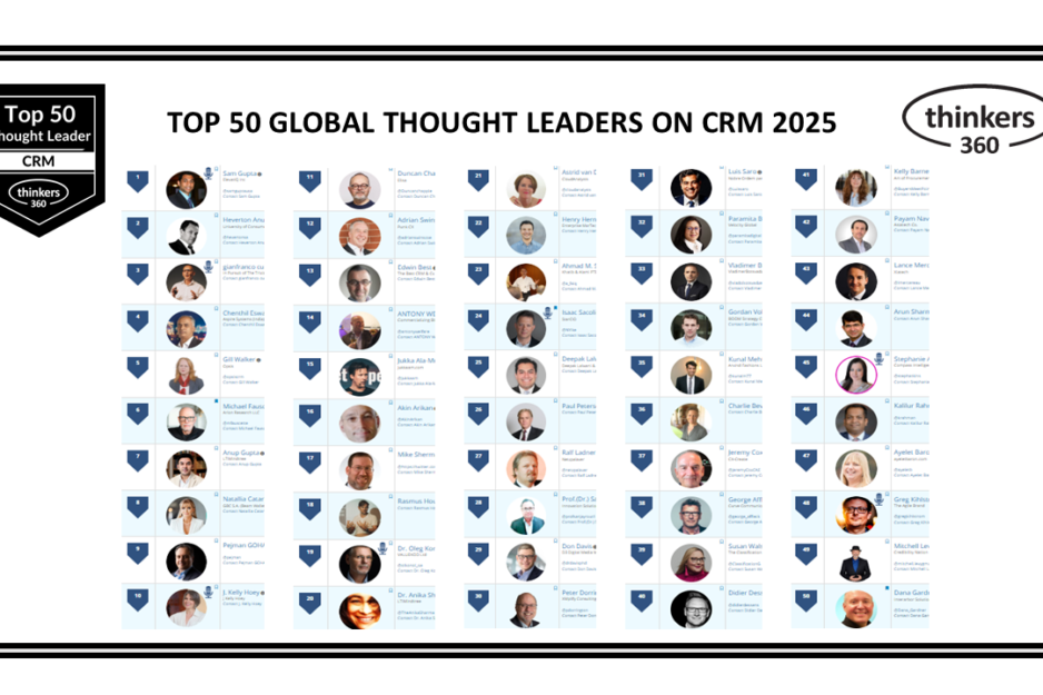 Top 50 Global Thought Leaders and Influencers on CRM 2025