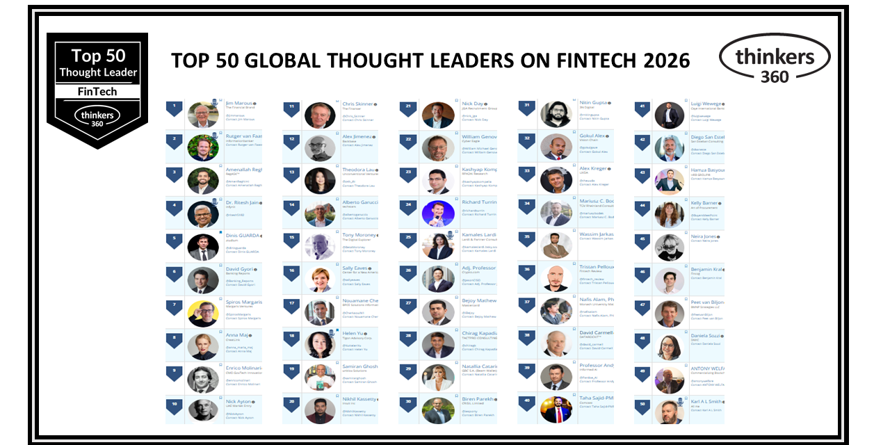 Top 50 Global Thought Leaders and Influencers on FinTech 2026
