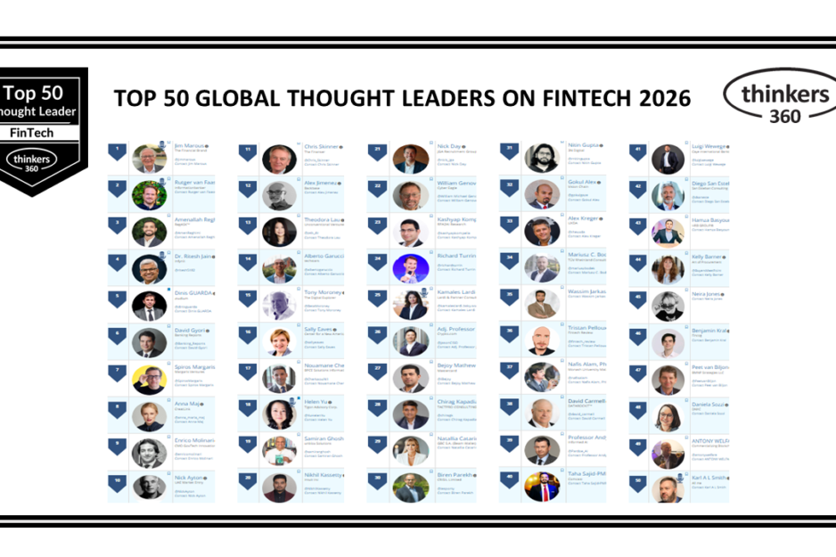 Top 50 Global Thought Leaders and Influencers on FinTech 2026 Top 50 Global Thought Leaders and Influencers on FinTech 2026