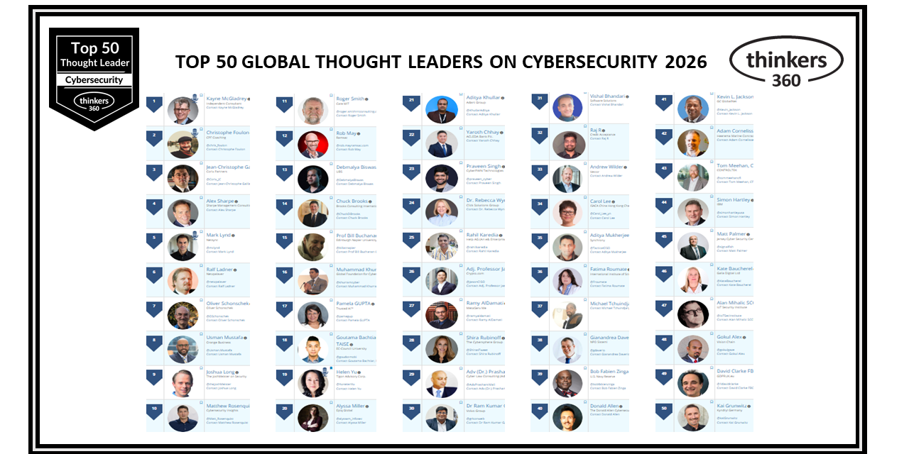 Top 50 Global Thought Leaders and Influencers on Cybersecurity 2026
