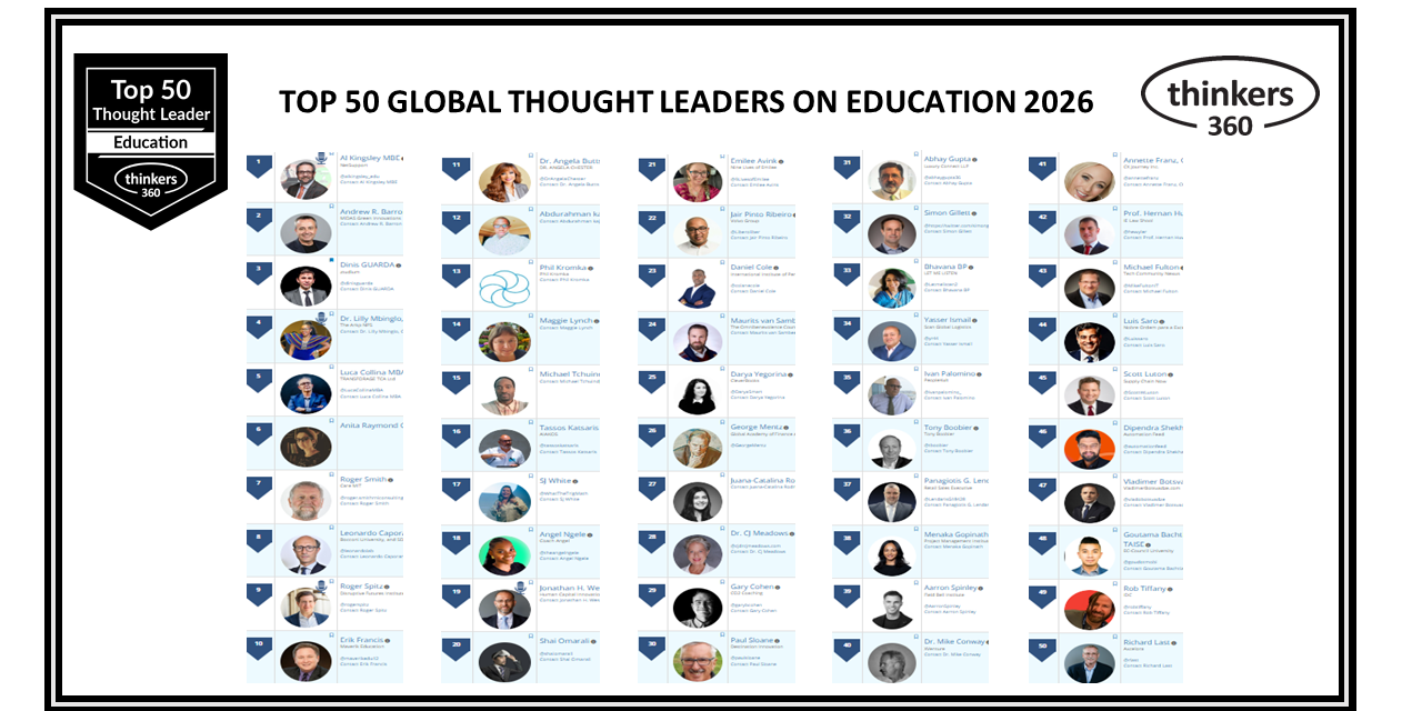 Top 50 Global Thought Leaders and Influencers on Education 2026 Top 50 Global Thought Leaders and Influencers on Education 2026