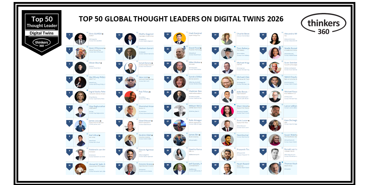 Top 50 Global Thought Leaders and Influencers on Digital Twins 2026