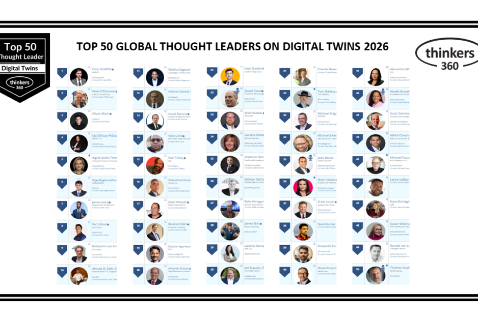 Top 50 Global Thought Leaders and Influencers on Digital Twins 2026