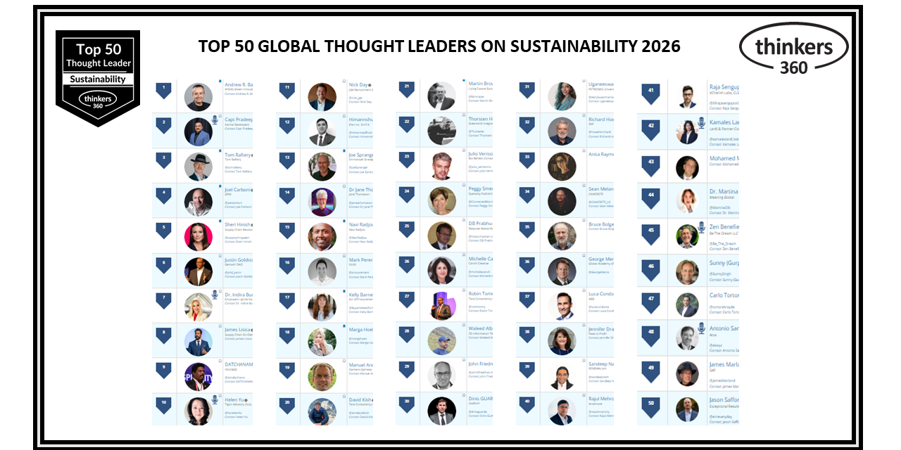 Top 50 Global Thought Leaders and Influencers on Sustainability 2026 Top 50 Global Thought Leaders and Influencers on Sustainability 2026