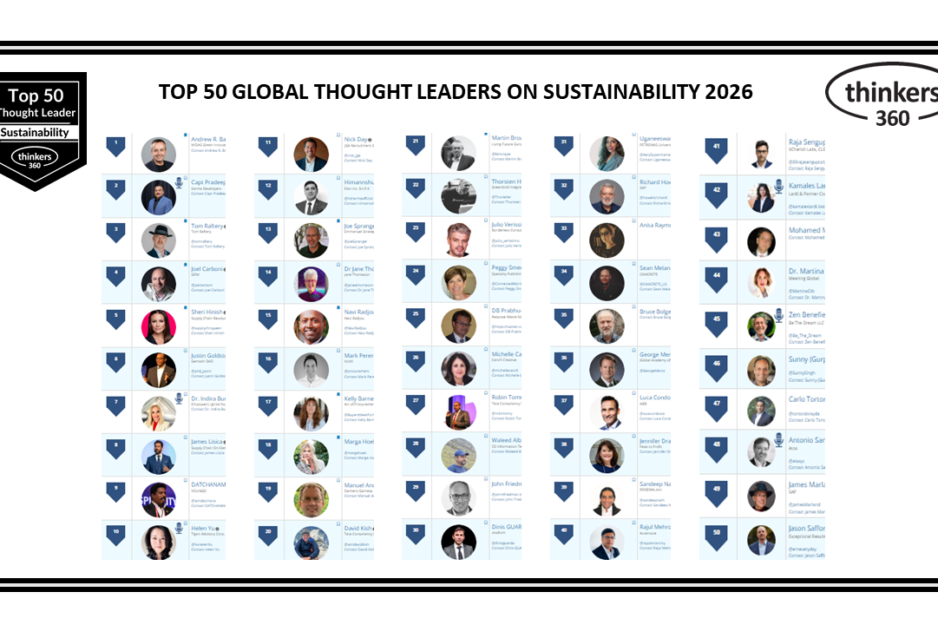 Top 50 Global Thought Leaders and Influencers on Sustainability 2026