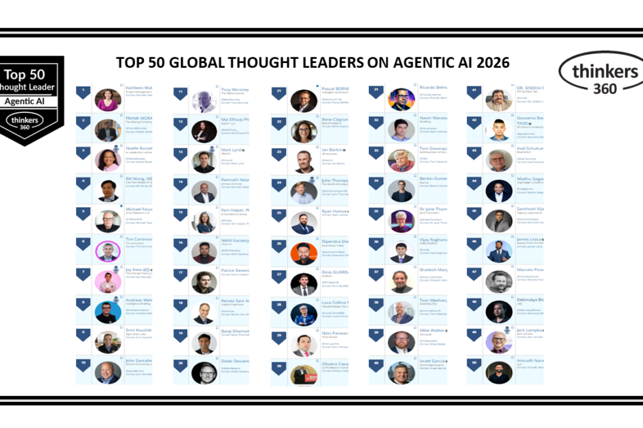 Top 50 Global Thought Leaders and Influencers on Agentic AI 2026