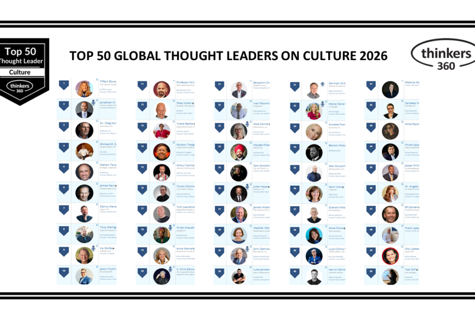 Top 50 Global Thought Leaders and Influencers on Culture 2026 Top 50 Global Thought Leaders and Influencers on Culture 2026