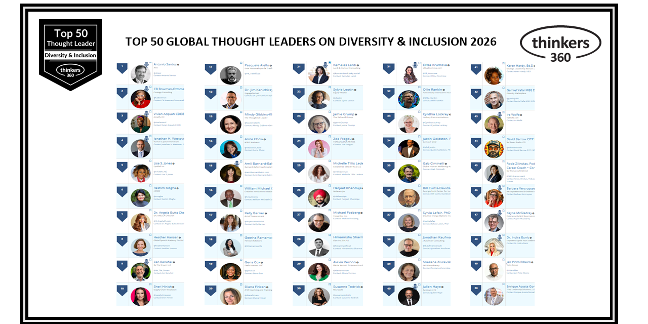 Top 50 Global Thought Leaders and Influencers on Diversity & Inclusion 2026 Top 50 Global Thought Leaders and Influencers on Diversity & Inclusion 2026