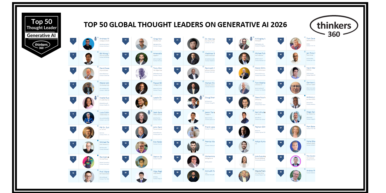 Top 50 Global Thought Leaders and Influencers on Generative AI 2026 Top 50 Global Thought Leaders and Influencers on Generative AI 2026