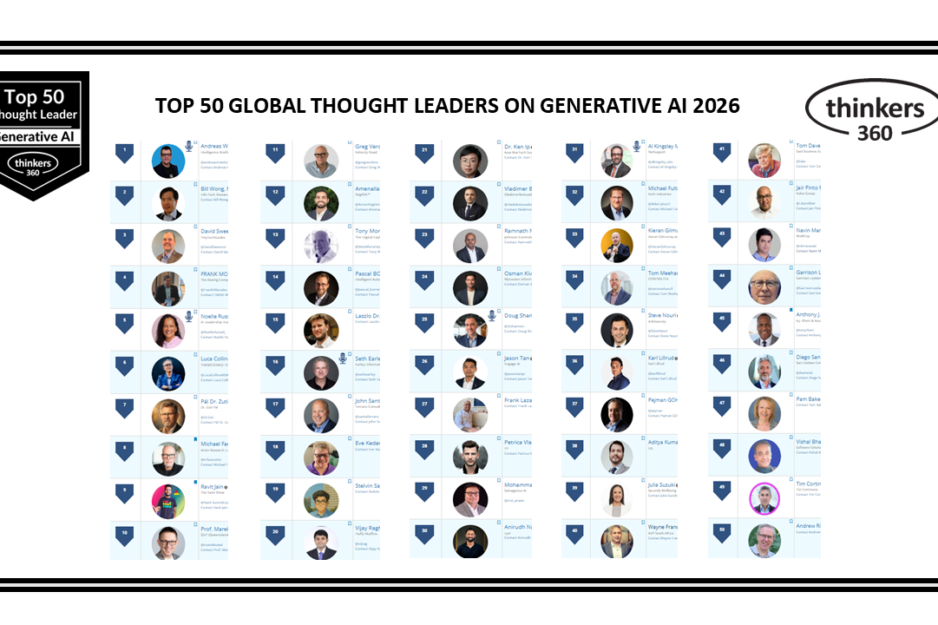 Top 50 Global Thought Leaders and Influencers on Generative AI 2026