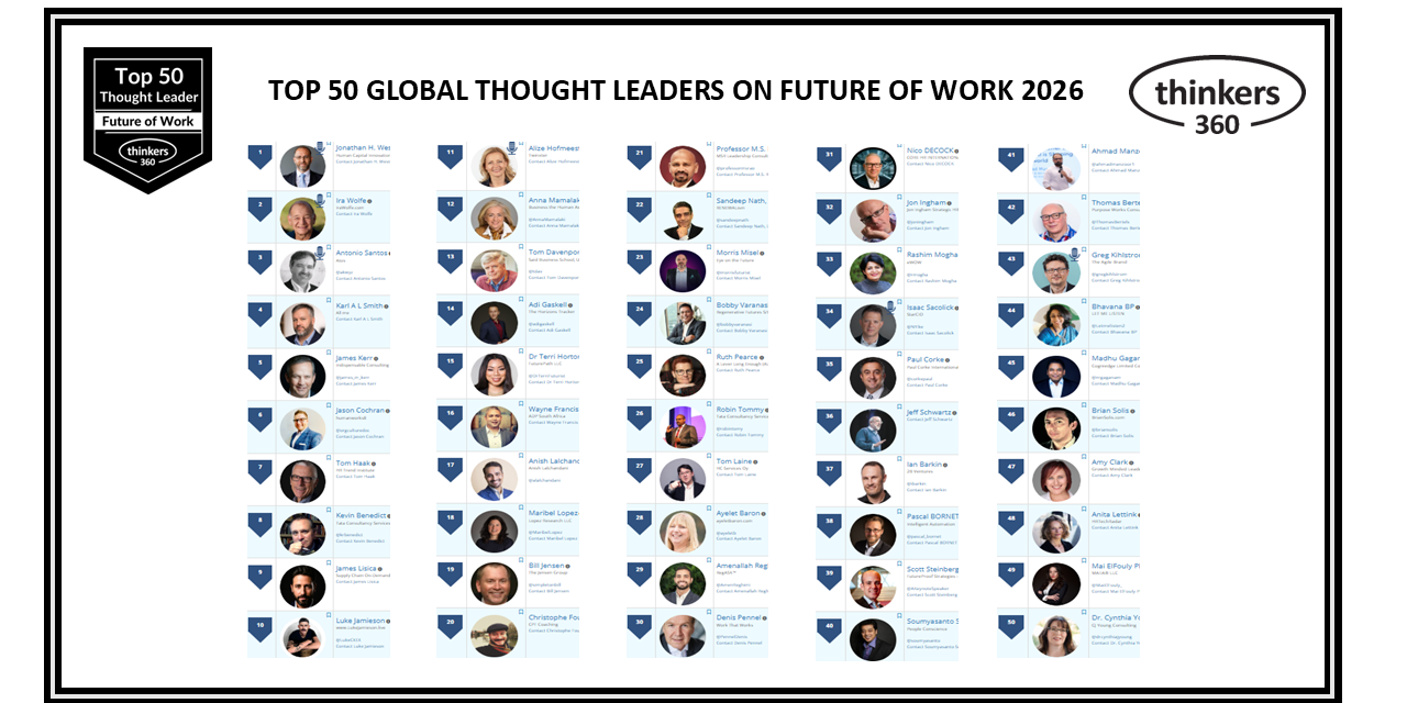 Top 50 Global Thought Leaders and Influencers on Future of Work 2026