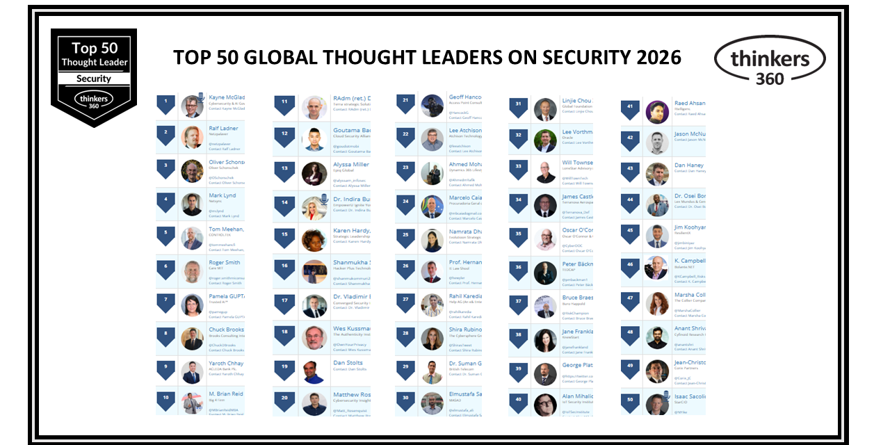Top 50 Global Thought Leaders and Influencers on Security 2026